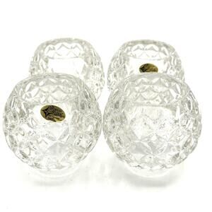 The European Collection Lead Crystal Candle holders Made in Yugoslavia Set Of 4